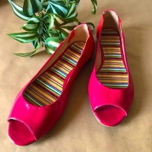 Red slip flats comfortable leather (last order cancelled no payment their loss)